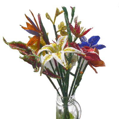 Mix of Beaded Flowers
